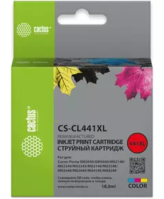 Купить Картридж струйный Cactus CS-CL441 многоцветный (18мл) для Canon PIXMA MG2140/ MG3140 в интернет-магазине Irkshop.ru