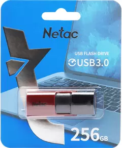 Купить Флеш-диск Netac 256Gb USB3.0 красный/черный [NT03U182N-256G-30RE], изображение 3 в интернет-магазине Irkshop.ru