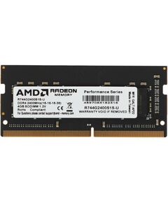 Купить Модуль памяти AMD Radeon R7 Performance Series 4Gb DDR4 2400MHz PC4-19200 CL16 SO-DIMM 260-pin 1.2В RTL [R744G2400S1S-U] в интернет-магазине Irkshop.ru