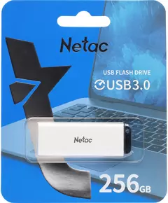 Купить Флеш-диск Netac 256Gb USB3.0 белый [NT03U185N-256G-30WH], изображение 2 в интернет-магазине Irkshop.ru