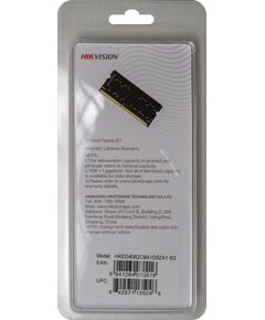 Купить Модуль памяти Hikvision 8Gb DDR4 2666MHz PC4-21300 CL19 SO-DIMM 260-pin 1.2В RTL [HKED4082CBA1D0ZA1/8G], изображение 2 в интернет-магазине Irkshop.ru