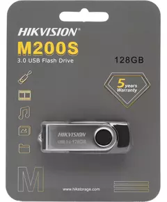 Купить Флеш-диск Hikvision 128Gb USB3.0 серебристый/черный [HS-USB-M200S/128G/U3], изображение 2 в интернет-магазине Irkshop.ru