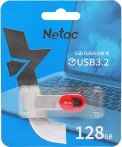 Купить Флеш-диск Netac 128Gb USB3.2 серебристый/красный [NT03UM2N-128G-32RE], изображение 3 в интернет-магазине Irkshop.ru