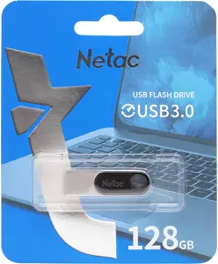 Купить Флеш-диск Netac 128Gb USB3.0 серебристый/черный [NT03U278N-128G-30PN], изображение 6 в интернет-магазине Irkshop.ru