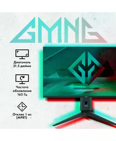 Купить ЖК-монитор GMNG Gaming GM-32F11 31.5" VA LED 1ms 16:9 HDMI M/M матовая HAS Piv 3500:1 300cd 178гр/178гр 2560x1440 165Hz G-Sync DP 2K 8.13кг черный [GM32VG01], изображение 2 в интернет-магазине Irkshop.ru