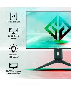 Купить ЖК-монитор GMNG Gaming GM-32F11 31.5" VA LED 1ms 16:9 HDMI M/M матовая HAS Piv 3500:1 300cd 178гр/178гр 2560x1440 165Hz G-Sync DP 2K 8.13кг черный [GM32VG01], изображение 3 в интернет-магазине Irkshop.ru