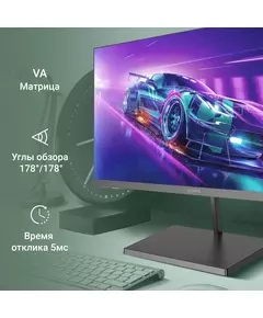 Купить ЖК-монитор Digma Progress 27A501F 27" VA LED 5ms 16:9 HDMI матовая 300cd 178гр/178гр 1920x1080 100Hz FreeSync VGA FHD черный [DM27VB01], изображение 4 в интернет-магазине Irkshop.ru