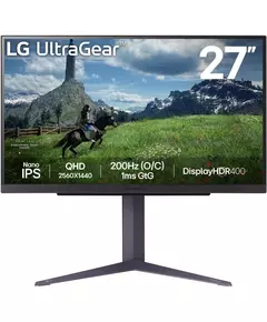 Купить ЖК-монитор LG UltraGear 27GS85Q-B 27" IPS LED 16:9 HDMI матовая HAS 400cd 178гр/178гр 2560x1440 200Hz FreeSync DP 2K USB 6.2кг черный [27GS85Q-B.ARUZ] в интернет-магазине Irkshop.ru