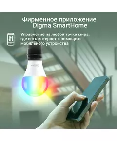 Купить Умная лампа Digma DiLight N1 E27 9Вт 800lm Wi-Fi [DLE27N1R], изображение 7 в интернет-магазине Irkshop.ru