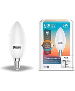 Купить Умная лампа Gauss IoT Smart Home E14 5Вт 470lm Wi-Fi [1110112] в интернет-магазине Irkshop.ru