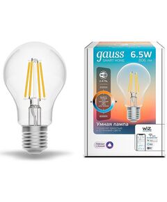 Купить Умная лампа Gauss IoT Smart Home E27 6.5Вт 806lm Wi-Fi [1220112] в интернет-магазине Irkshop.ru