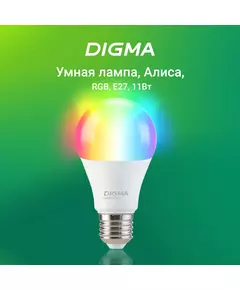 Купить Умная лампа Digma DiLight A1 E27 11Вт 1150lm Wi-Fi [DLA1E27], изображение 2 в интернет-магазине Irkshop.ru