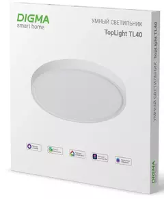 Купить Умный светильник Digma TL40 TopLight, потолочный, белый, изображение 5 в интернет-магазине Irkshop.ru