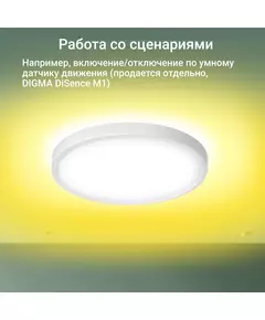 Купить Умный светильник Digma TL40 TopLight, потолочный, белый, изображение 2 в интернет-магазине Irkshop.ru