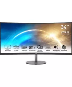 Купить ЖК-монитор MSI Pro MP341CQ 34" VA LED 1ms 21:9 HDMI M/M матовая 300cd 178гр/178гр 3440x1440 100Hz FreeSync DP 2K 7.7кг черный [9S6-3PB2CT-027] в интернет-магазине Irkshop.ru