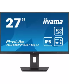 Купить ЖК-монитор Iiyama ProLite XUB2793HSU-B6 27" IPS LED 1ms 16:9 HDMI M/M матовая HAS Piv 250cd 178гр/178гр 1920x1080 100Hz DP FHD USB 5.4кг черный в интернет-магазине Irkshop.ru