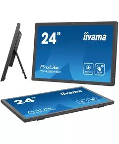 Купить ЖК-монитор Iiyama ProLite T2455MSC-B1 23.8" IPS LED 16:9 HDMI M/M глянцевая 1000:1 400cd 178гр/178гр 1920x1080 60Hz DP FHD USB Touch 4.4кг черный, изображение 2 в интернет-магазине Irkshop.ru