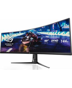 Купить ЖК-монитор Asus ROG Strix XG49VQ 49" VA LED 32:9 HDMI M/M матовая HAS Piv 450cd 3840x1080 144Hz FreeSync 2 DP FHD USB 12.2кг черный [90LM04H0-B01170], изображение 2 в интернет-магазине Irkshop.ru