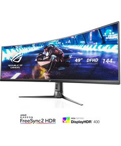 Купить ЖК-монитор Asus ROG Strix XG49VQ 49" VA LED 32:9 HDMI M/M матовая HAS Piv 450cd 3840x1080 144Hz FreeSync 2 DP FHD USB 12.2кг черный [90LM04H0-B01170], изображение 5 в интернет-магазине Irkshop.ru