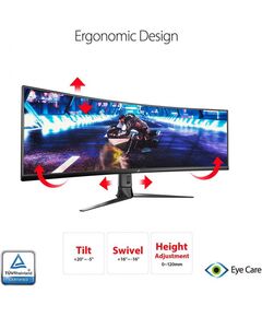 Купить ЖК-монитор Asus ROG Strix XG49VQ 49" VA LED 32:9 HDMI M/M матовая HAS Piv 450cd 3840x1080 144Hz FreeSync 2 DP FHD USB 12.2кг черный [90LM04H0-B01170], изображение 7 в интернет-магазине Irkshop.ru