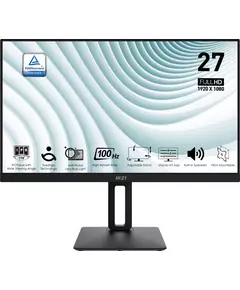 Купить ЖК-монитор MSI Pro MP271AP 27" IPS LED 1ms 16:9 HDMI M/M матовая HAS Piv 300cd 178гр/178гр 1920x1080 100Hz VGA DP FHD 3.9кг черный [9S6-3PA29T-086] в интернет-магазине Irkshop.ru