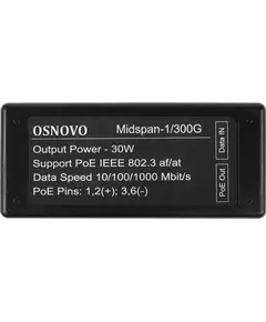 Купить Инжектор PoE Osnovo MIDSPAN-1/300G 10/100/1000BASE-T 30Вт 100-240В(АС), изображение 5 в интернет-магазине Irkshop.ru