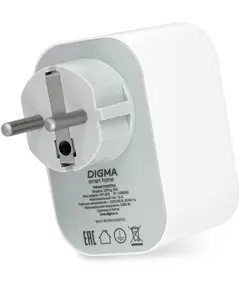 Купить Умная розетка Digma DiPlug 500 EU Wi-Fi белый [DPL500], изображение 4 в интернет-магазине Irkshop.ru