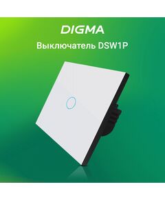 Купить Умный выключатель Digma DiSwitch 1P 1 клавиша, универсальный белый [DSW1P] в интернет-магазине Irkshop.ru