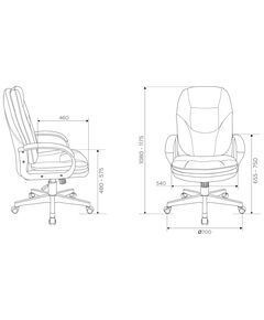 Купить Кресло руководителя Бюрократ CH-868N/LT-20 Fabric черный Light-20 крестов. пластик, изображение 6 в интернет-магазине Irkshop.ru