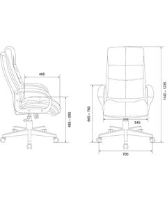 Купить Кресло руководителя Бюрократ CH-824/ALFA44 Fabric серый Alfa 44 крестов. пластик, изображение 7 в интернет-магазине Irkshop.ru