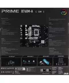 Купить Материнская плата Asus PRIME B760M-A-CSM LGA1700 Intel B760 4xDDR5 mATX AC97 8ch(7.1) 2.5Gg RAID+HDMI+DP, изображение 13 в интернет-магазине Irkshop.ru