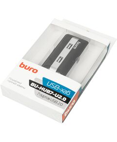 Купить Разветвитель USB 2.0 BURO BU-HUB7-U2.0 7порт. черный, изображение 3 в интернет-магазине Irkshop.ru