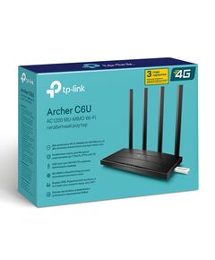 Купить Маршрутизатор TP-Link Archer C6U MU-MIMO Wi-Fi Gigabit Router, 4UTP 1000Mbps, 1WAN, 802.11b/g/n/ac, 867Mbps, изображение 5 в интернет-магазине Irkshop.ru