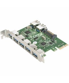 Купить Контроллер Exegate EXE-317 PCI-E x1 v2.0, 5*USB3.0 ext. + 2*USB3.0 int., разъем доп.питания, VIA Labs Chipset VL805, изображение 3 в интернет-магазине Irkshop.ru