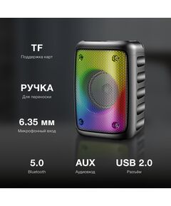 Купить Колонка портативная Hyundai H-PS1006 черный 30W 1.0 BT 10м 1500mAh, изображение 5 в интернет-магазине Irkshop.ru