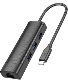 Купить Разветвитель USB-C Hoco HB42 Type-C 3порт. черный в интернет-магазине Irkshop.ru