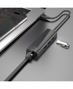 Купить Разветвитель USB-C Hoco HB42 Type-C 3порт. черный, изображение 7 в интернет-магазине Irkshop.ru