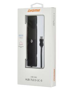 Купить Разветвитель Digma HUB-7U2.0-UC-B 7 портов USB-C, черный, изображение 6 в интернет-магазине Irkshop.ru