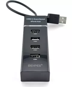 Купить Разветвитель  BPH-920 4 порта USB 2.0, черный в интернет-магазине Irkshop.ru