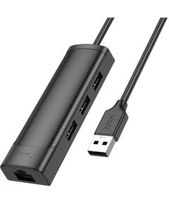 Купить Разветвитель USB Hoco HB42 3 порта, черный, изображение 2 в интернет-магазине Irkshop.ru