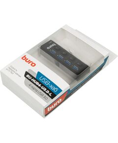 Купить Разветвитель BURO BU-HUB4-U3.0-L 4 порта USB 3.0, черный, изображение 5 в интернет-магазине Irkshop.ru