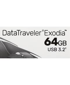 Купить Флеш-диск Kingston DataTraveler Exodia 64Gb USB3.2 черный/голубой [DTX/64GB], изображение 6 в интернет-магазине Irkshop.ru