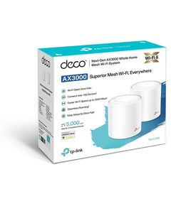 Купить Домашняя Mesh Wi-Fi система TP-Link Deco X60(2-pack) AX3000, Wi-Fi 6, 2402 Мбит/с (4 потока) на 5 ГГц и 574 Мбит/с (2 потока) на 2,4 ГГц, 2 гигабитных порта на каждом модуле, поддержка OFDMA, MU-MIMO, бесшовный роуминг 802.11k/v/r, изображение 4 в интернет-магазине Irkshop.ru