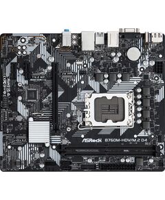 Купить Материнская плата ASRock B760M-HDV/M.2 D4 Soc-1700 Intel B760 2xDDR4 mATX AC97 8ch(7.1) GbLAN RAID+VGA+HDMI+DP в интернет-магазине Irkshop.ru