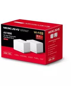 Купить Бесшовный Mesh роутер Mercusys Halo H70X(2-pack) AX1800 10/100/1000BASE-TX белый, изображение 10 в интернет-магазине Irkshop.ru