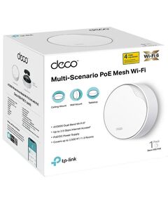 Купить Бесшовный Mesh роутер TP-Link Deco X50-PoE(1-pack) AX3000 1000/2500BASE-T белый, изображение 4 в интернет-магазине Irkshop.ru