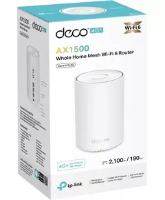 Купить Бесшовный Mesh роутер TP-Link Deco X10-4G AX1500 10/100/1000BASE-TX cat.6 белый [DECO X10-4G(1-PACK)], изображение 3 в интернет-магазине Irkshop.ru