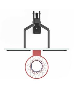 Баскетбол: Баскетбольная стойка стационарная UNIX line B-Stand-TG 54"x32" R45 H230-305 см фотографии