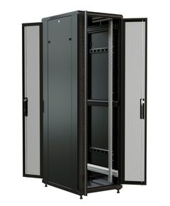 Купить Шкаф коммутационный напольный WRLINE WR-TT-2266-DD-RAL9004 22U 600x600мм пер.дв.перфор.2ств. задн.дв.перфор.2-хст. 2 бок.пан. направл.под винты 800кг черный 510мм 1166мм IP20 сталь, изображение 4 в интернет-магазине Irkshop.ru