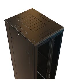 Купить Шкаф коммутационный напольный WRLINE WR-TT-2266-DD-RAL9004 22U 600x600мм пер.дв.перфор.2ств. задн.дв.перфор.2-хст. 2 бок.пан. направл.под винты 800кг черный 510мм 1166мм IP20 сталь, изображение 5 в интернет-магазине Irkshop.ru